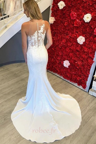 Robe de mariée noble Gaze Couvert de Dentelle Dentelle Près du corps - Page 2
