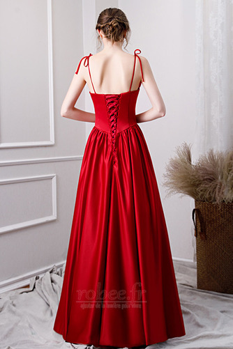 Robe de bal Satin a ligne Longueur Cheville Laçage Epurée Naturel taille - Page 2