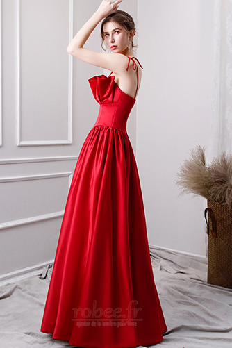 Robe de bal Satin a ligne Longueur Cheville Laçage Epurée Naturel taille - Page 3