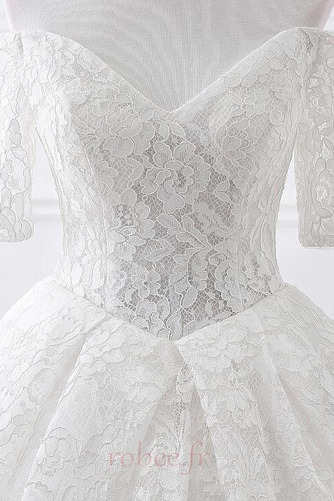 Robe de mariage Manche Courte A-ligne Naturel taille Chapelle - Page 4