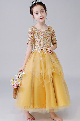 Robe de fille de fleur Dentelle Montrer Formelle Longueur Cheville - Page 1