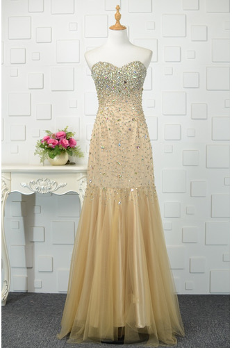 Robe de soirée Luxueux Mariage Sans Manches Col en Cœur Décolleté Dans le Dos - Page 1