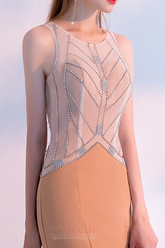 Robe de soirée Naturel taille Satin Traîne Courte Petites Tailles - Page 5