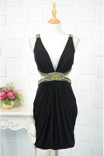 Robe de bal Dos nu Serré Drapé Été Longueur de genou Sans Manches - Page 2