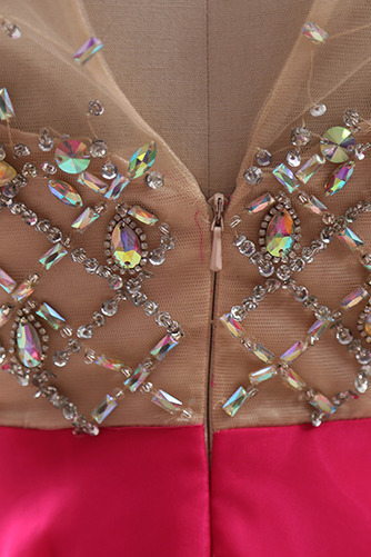 Robe de bal Corsage Avec Bijoux Mousseline Naturel taille Froid - Page 5