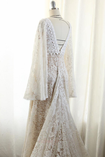 Robe de mariée Dos nu taille haut Dentelle Manche Longue Couvert de Dentelle - Page 2