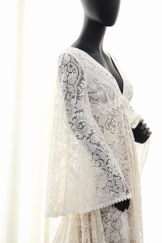 Robe de mariée Dos nu taille haut Dentelle Manche Longue Couvert de Dentelle - Page 9