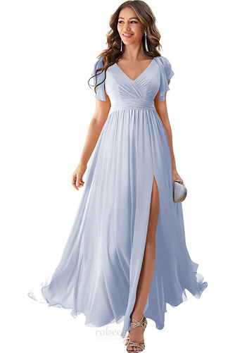 Robe de soirée Vente Laçage Col en V a ligne Manche Lâche Fourchure Frontale - Page 7