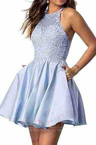 Robe de cocktail Courte Soie Été Petit collier circulaire Naturel taille - Page 17