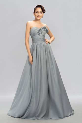 Robe de soirée Dos nu Festin Naturel taille Orné de Rosette Longueur de plancher - Page 1