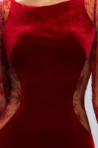 Robe de soirée Traîne Courte Formelle Fermeture à glissière Dentelle - Page 7