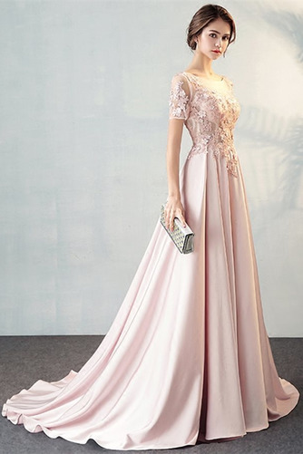 Robe de soirée Norme Traîne Courte Manche Aérienne Col Bateau - Page 3