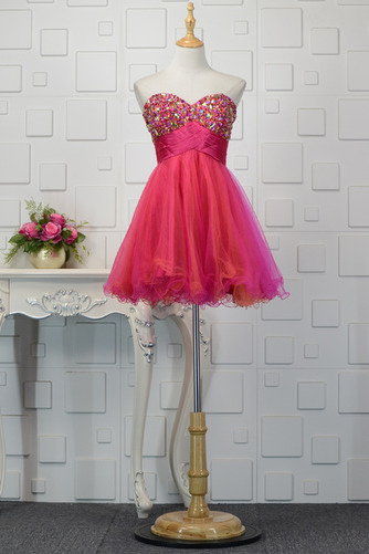 Robe de cocktail Tulle Médium col coeur Perle a ligne Mi-longues - Page 1