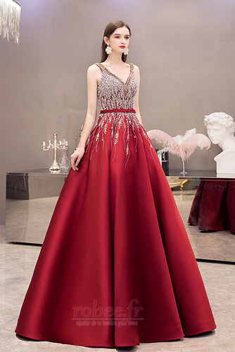 Robe de bal Luxueux Col en V Foncé À la masse Col en V Automne - Page 4