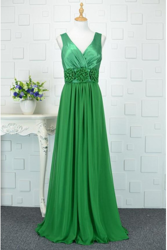 Robe de demoiselle d'honneur Mousseline Sans Manches Longueur au sol - Page 1