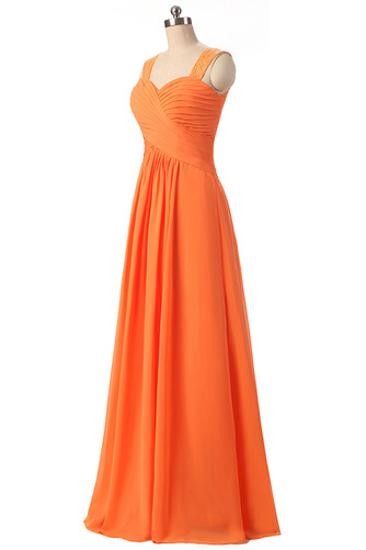Robe de demoiselle d'honneur crêper Naturel taille Chaussez A-ligne - Page 3