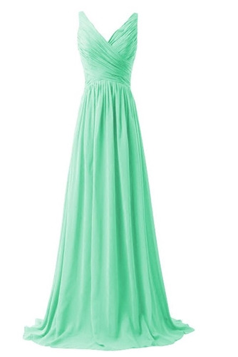 Robe de demoiselle d'honneur Longue Simple A-ligne Médium Sans Manches - Page 5