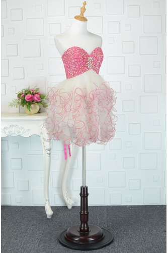 Robe de cocktail Col en Cœur Sans Manches Été Pittoresque Naturel taille - Page 3