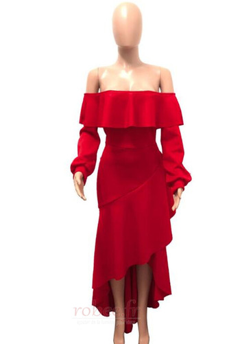 Robe de cocktail Asymétrique Manche de T-shirt Drapé Norme Manche Longue - Page 6