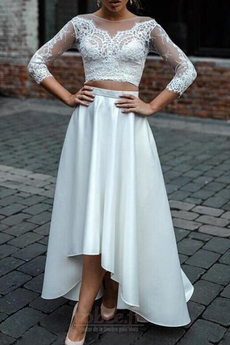 Robe de mariée Manche Longue Naturel taille Attrayant Dentelle - Page 1