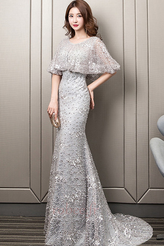 Robe de soirée Longueur de plancher Perle A-ligne Manche Lâche - Page 2