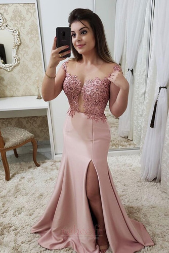 Robe de soirée Naturel taille Norme Sans Manches Satin Moderne - Page 2