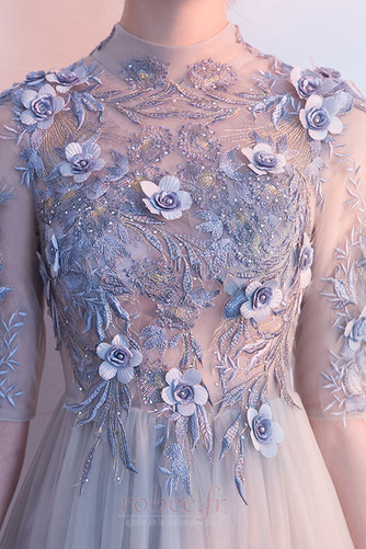 Robe de soirée Tulle Manche de T-shirt Décalcomanie Luxueux Longueur Cheville - Page 6