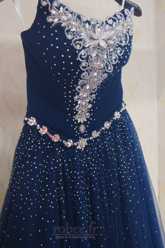 Robe de bal Tulle Fourreau Avec Bijoux Naturel taille Laçage - Page 4