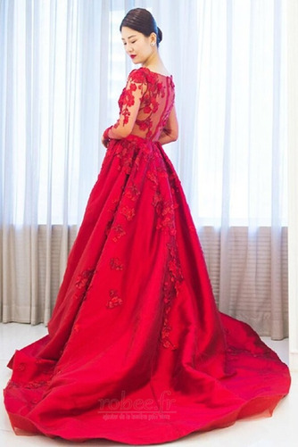 Robe de soirée Cérémonial Satin Fermeture éclair Traîne Moyenne - Page 3