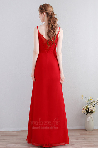 Robe de demoiselle d'honneur Mousseline Été Drapé Sans Manches - Page 2