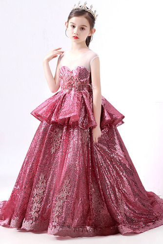 Robe de fille de fleur Paillettes Petit collier circulaire Norme - Page 1