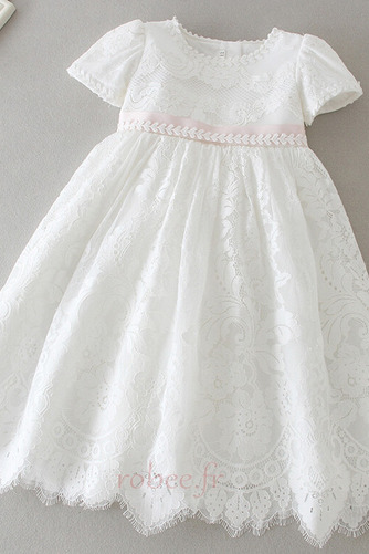 Robe de fille de fleur A-ligne Printemps Dentelle Vacances Col de chemise t - Page 2