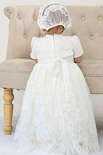 Robe de fille de fleur A-ligne Printemps Dentelle Vacances Col de chemise t - Page 7