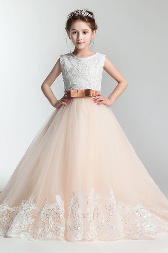 Robe de fille de fleur Train de petit Sans Manches aligne Médium - Page 1