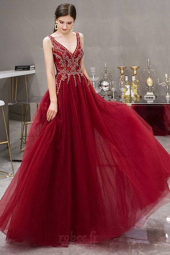 Robe de bal Epurée Naturel taille a ligne Fête Traîne Courte - Page 5