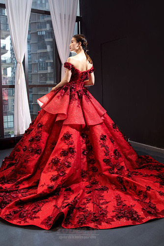 Robe de bal Longue Rosée épaule Cérémonial Manche Courte Mariage - Page 2