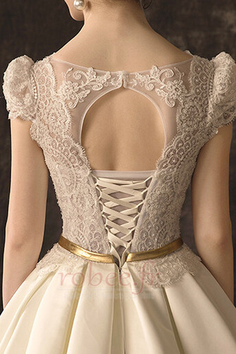 Robe de mariée Hiver Couvert de Dentelle A-ligne Dentelle Naturel taille - Page 7