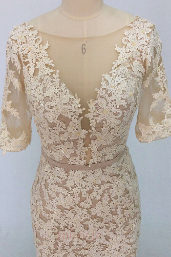 Robe de soirée Dentelle Dos nu Sirène Manche Courte Couvert de Dentelle - Page 4