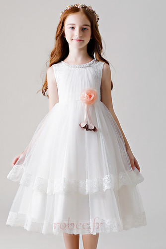 Robe de fille de fleur a ligne Mi-longues Multi Couche Naturel taille - Page 1