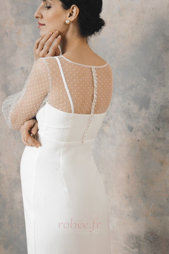 Robe de mariage Simple 3/4 Manche Bouton taille haut De plein air - Page 4