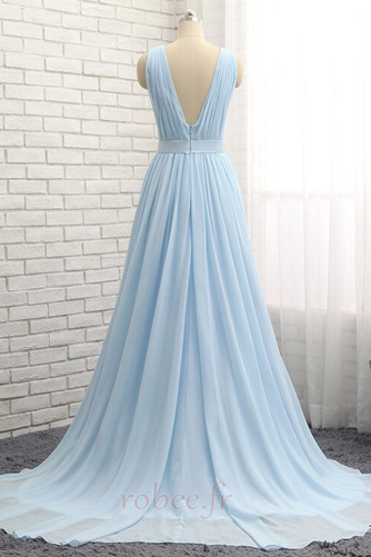 Robe de soirée Elégant Sans Manches Col en V Foncé Automne a ligne - Page 2