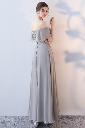 Robe de demoiselle d'honneur Laçage Sans Manches Mousseline A-ligne - Page 10