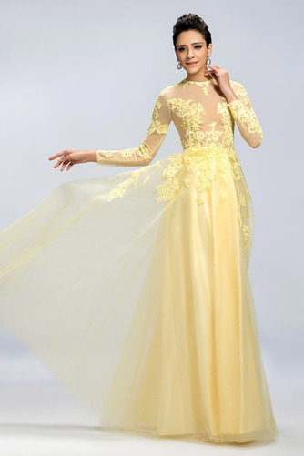 Robe de soirée Dentelle Manche Aérienne Elégant Traîne Courte - Page 3