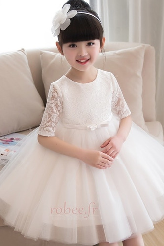 Robe de fille de fleur Naturel taille Fermeture éclair Automne - Page 4