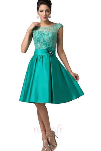 Robe de soirée Mi-longues Glamour Sans Manches A-ligne Fermeture à glissière - Page 3