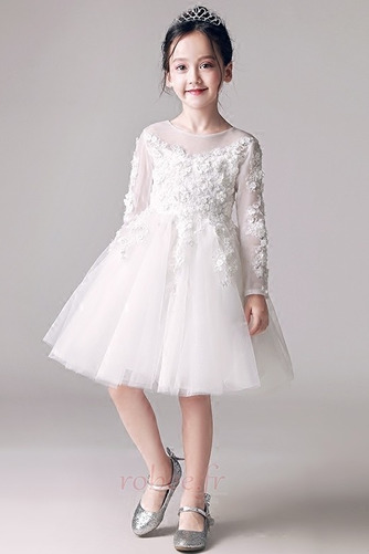 Robe de fille de fleur Dentelle Printemps Petit collier circulaire - Page 3