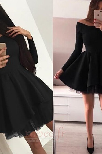 Robe de cocktail Col Bateau mini Gradins Froid a ligne Naturel taille - Page 3