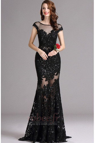 Robe de soirée Sans Manches Printemps Ballon Perle Traîne Courte - Page 1