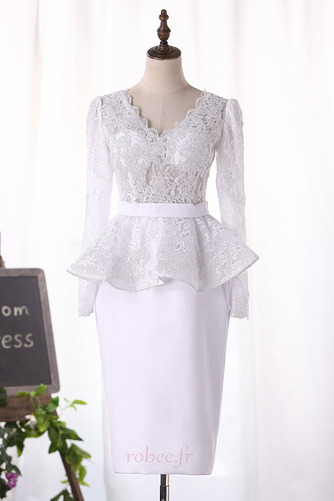 Robe de cocktail Naturel taille Manche Aérienne Glamour Col en V - Page 2