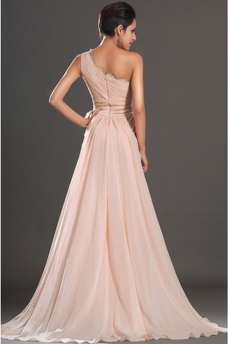 Robe de bal Une épaule Tissu à Claire-voie Sans Manches Près du corps - Page 7